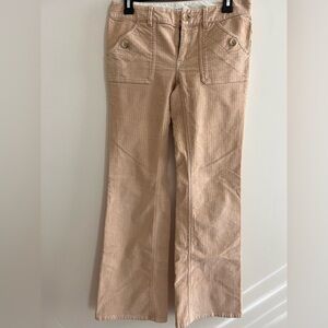 Banana Republic Beige Stretch Corduroy low rise flare pants.